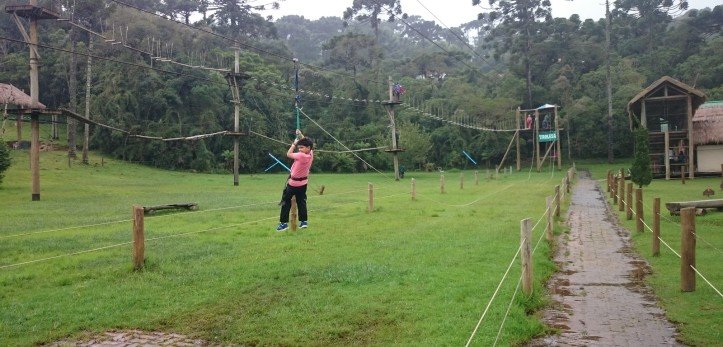 Tirolesa no Parque Tarundu - Campos do Jordão