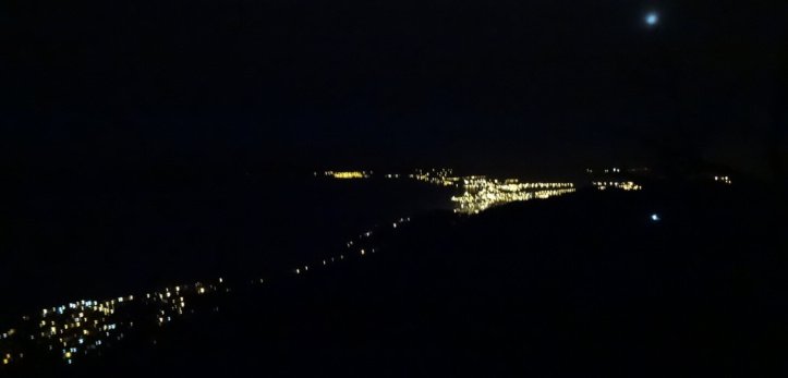 Bariloche vista do passeio noturno na neve